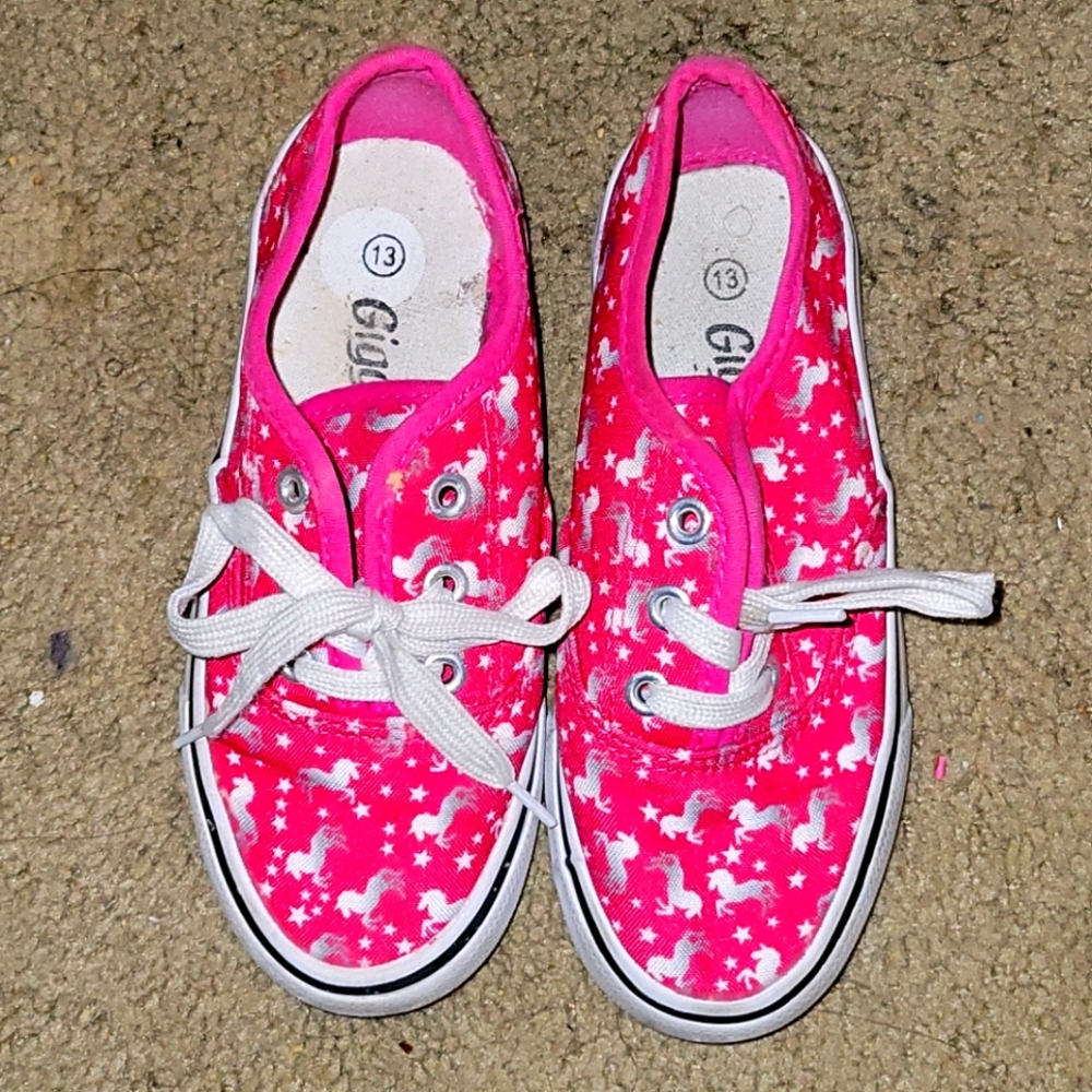 Kids unicorn sneakers size 13